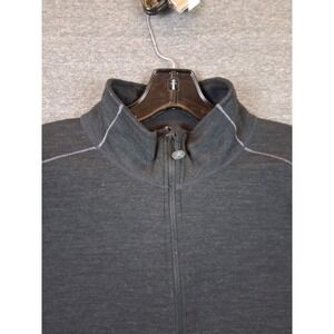 Terramar Womens Jacket XL Black Fleece 1/4 Zip Merino Wool Blend Baselayer 2